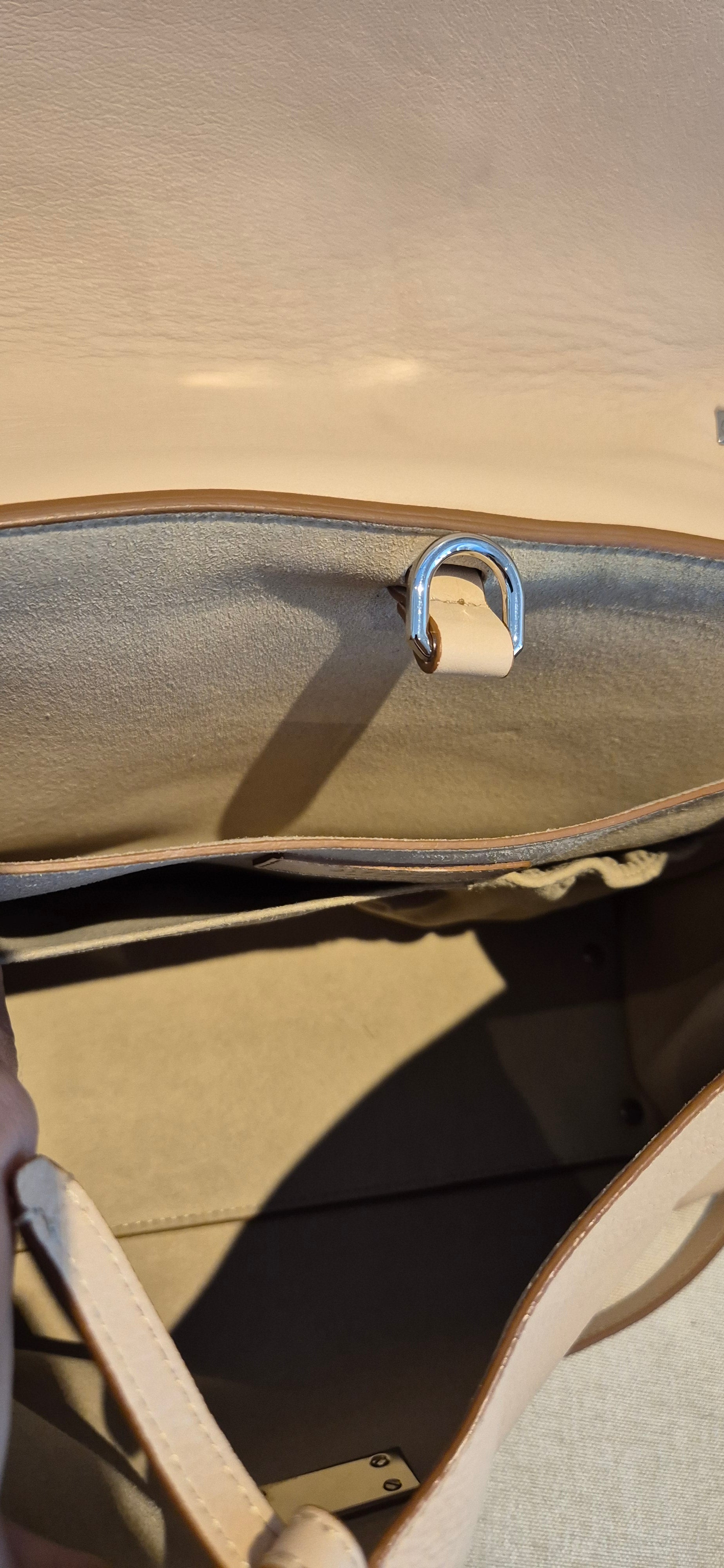Givenchy Shark Top Handle/Satchel Medium Beige Pebbled Leather Women's Handbag
