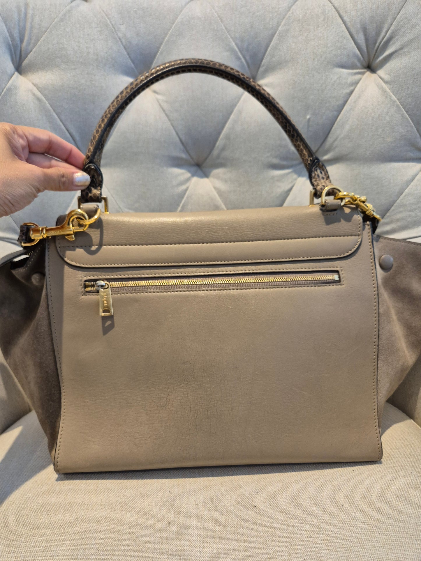 Céline Trapeze Satchel – Limited edition Python Handle and Strap