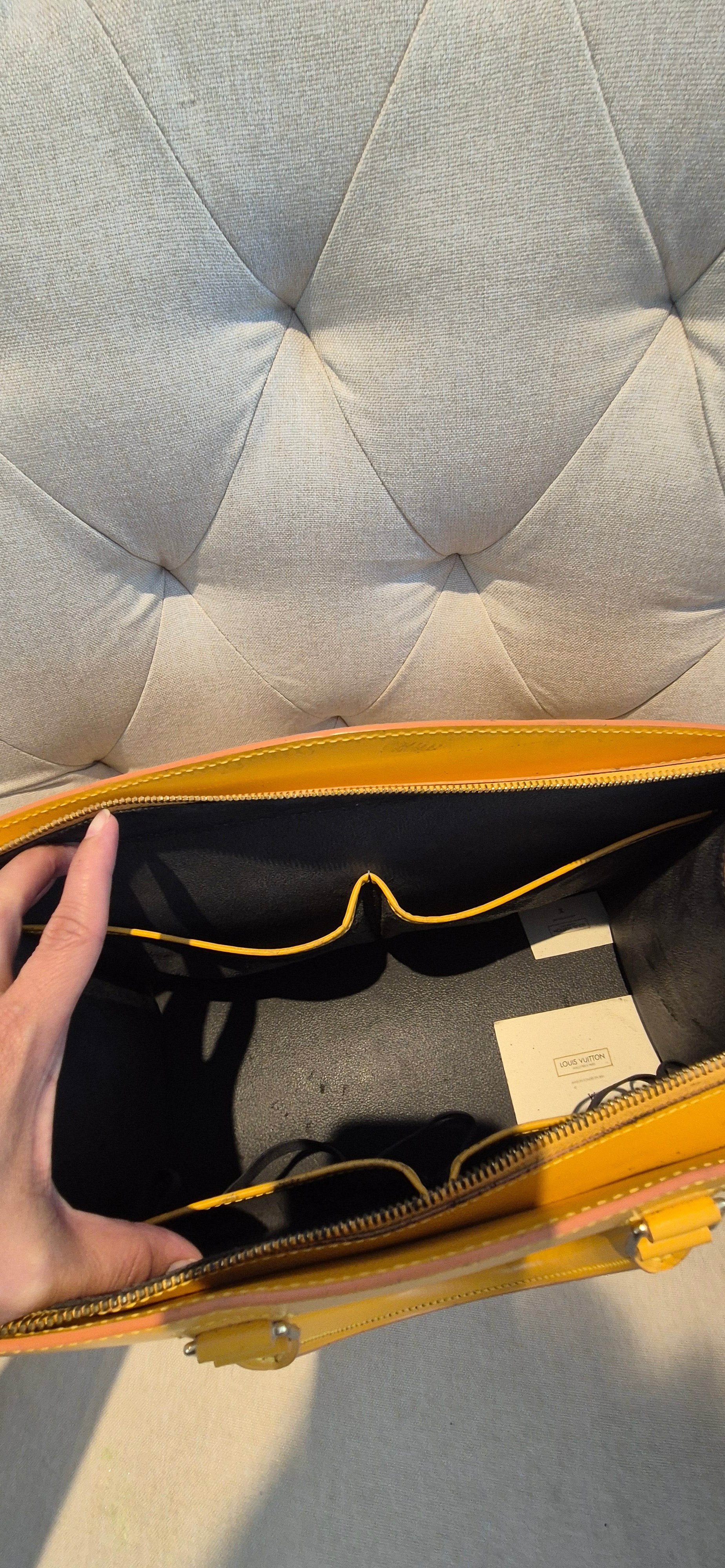 Louis Vuitton Riviera Yellow Epi Leather Top Handle