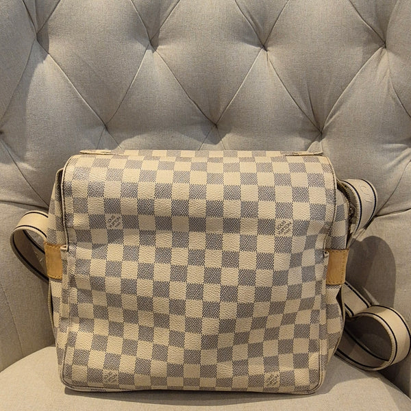Louis Vuitton Naviglio Cross Body Shoulder Bag in Damier Azur