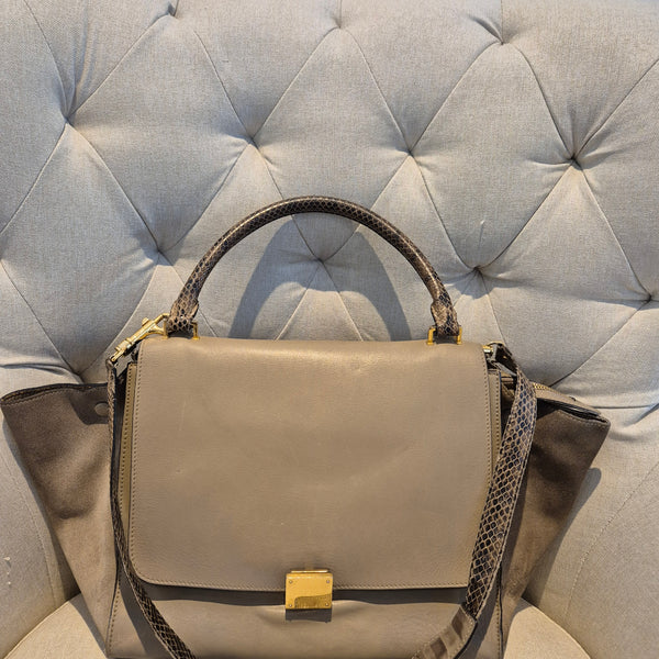 Céline Trapeze Satchel – Limited edition Python Handle and Strap