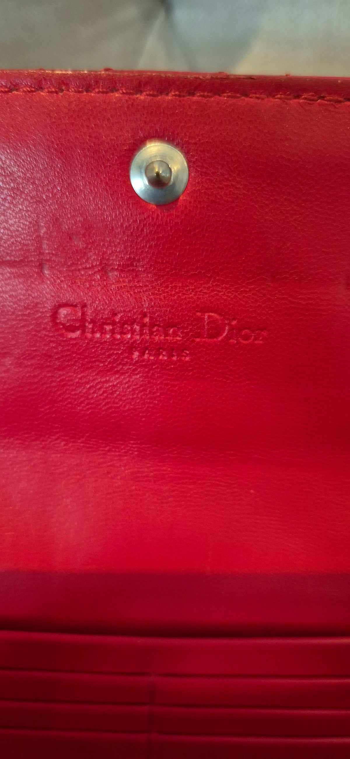 Christian Dior Patent Cannage Lady Dior Rendezvous Flap Wallet with Detachable sling