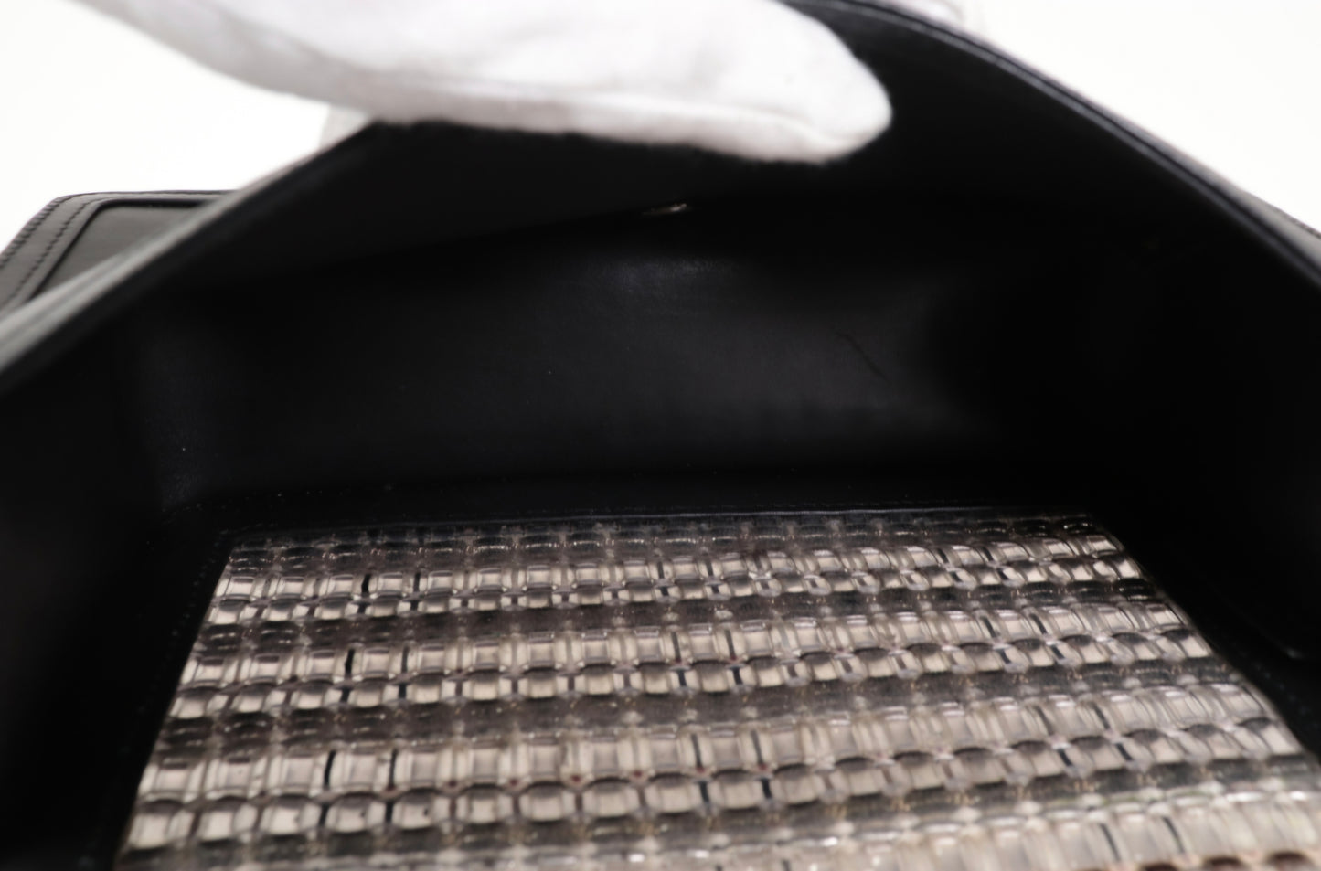 LIMITED Chanel Boy Woven PVC Thread Flap Bag, Lambskin Medium By Karl Lagerfeld