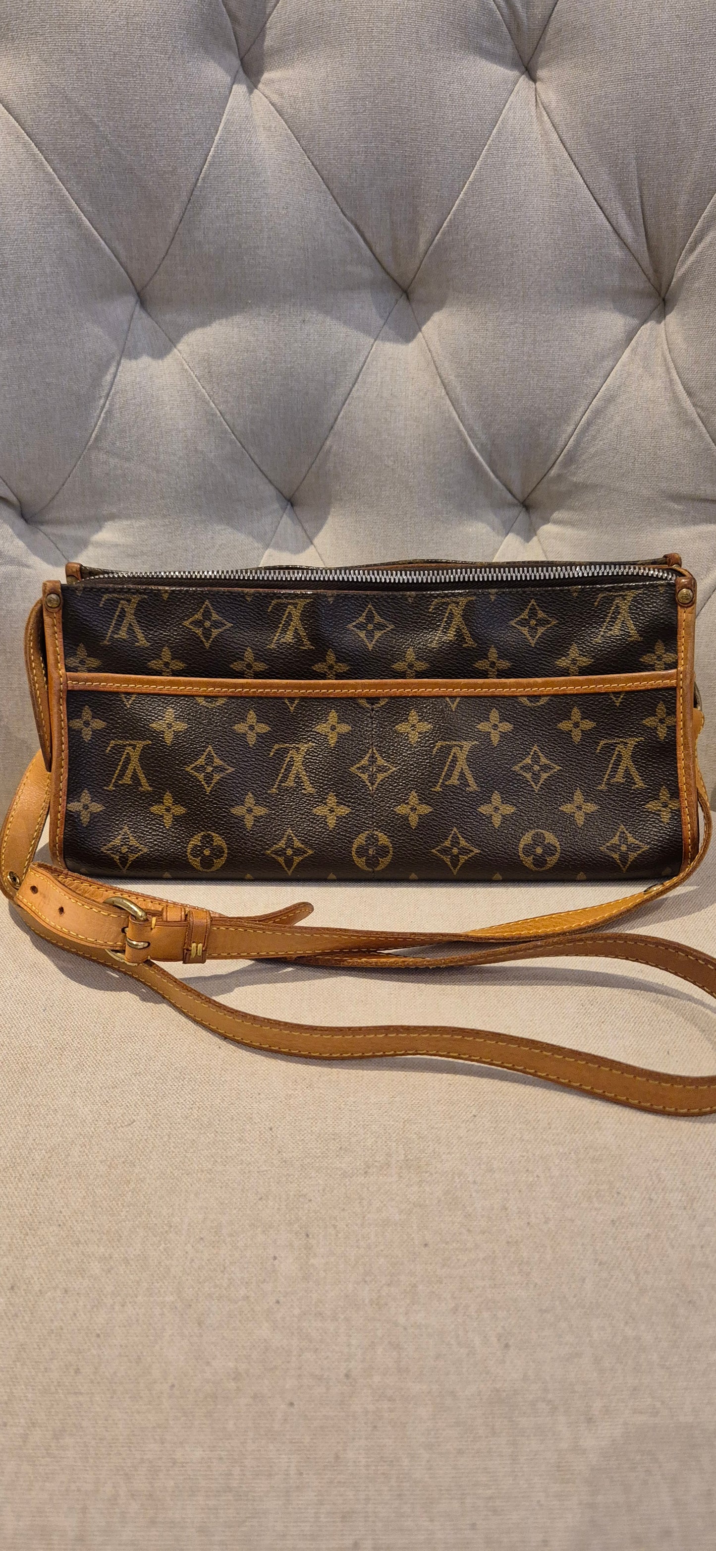 Louis Vuitton Poppim Court Monogram Shoulder Cross Body Bag