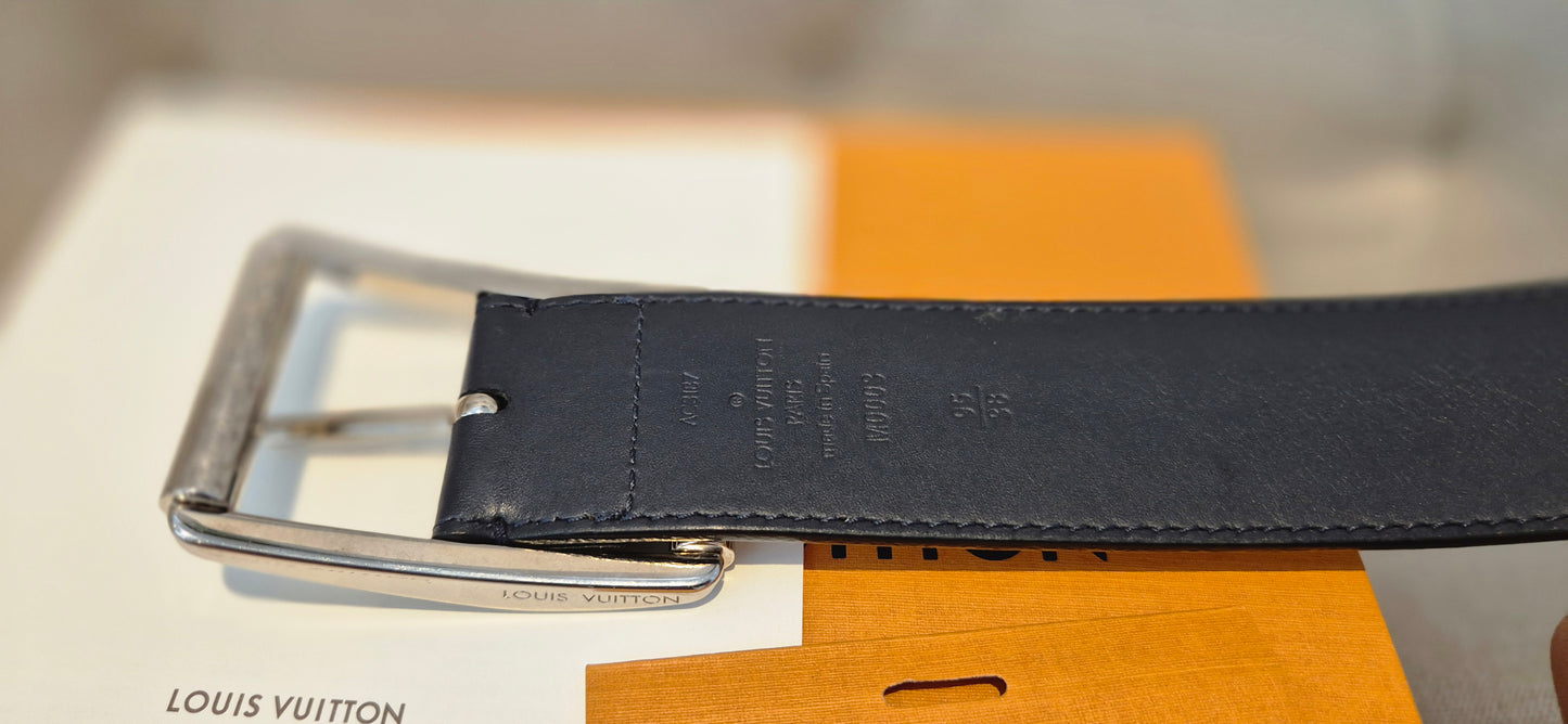 Louis Vuitton Monogram Santur Verso Belt White