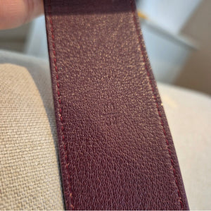 Louis Vuitton Initiales Leather Belt – Vernis Amarante, 80cm (Medium)