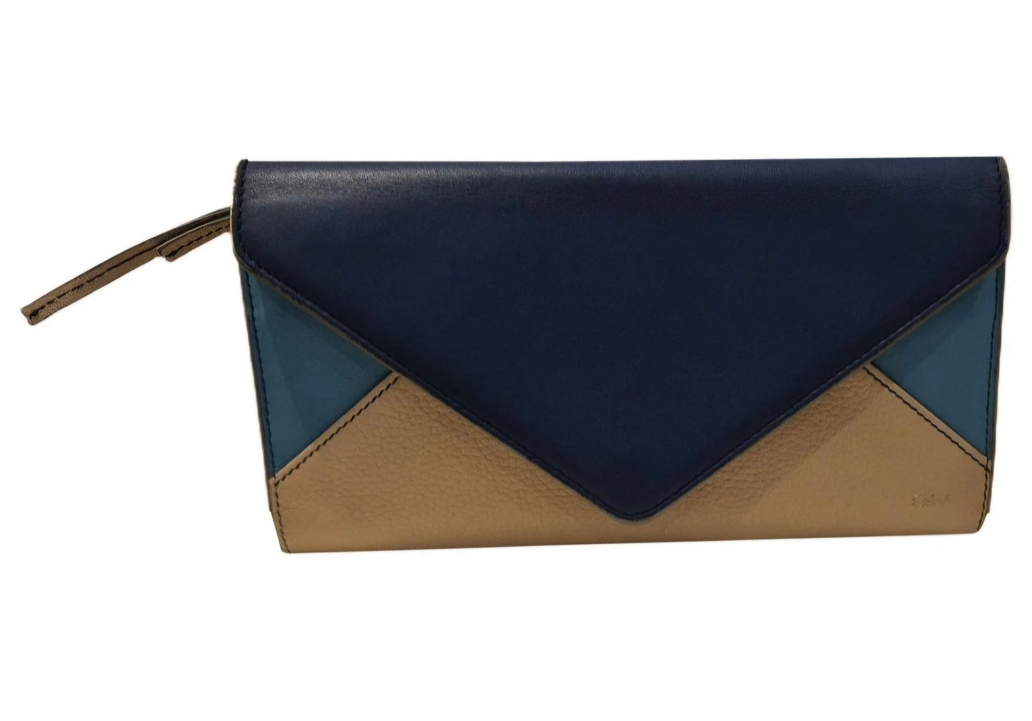 Chloe Wallet Patchwork Leather Bifold Multicolor
