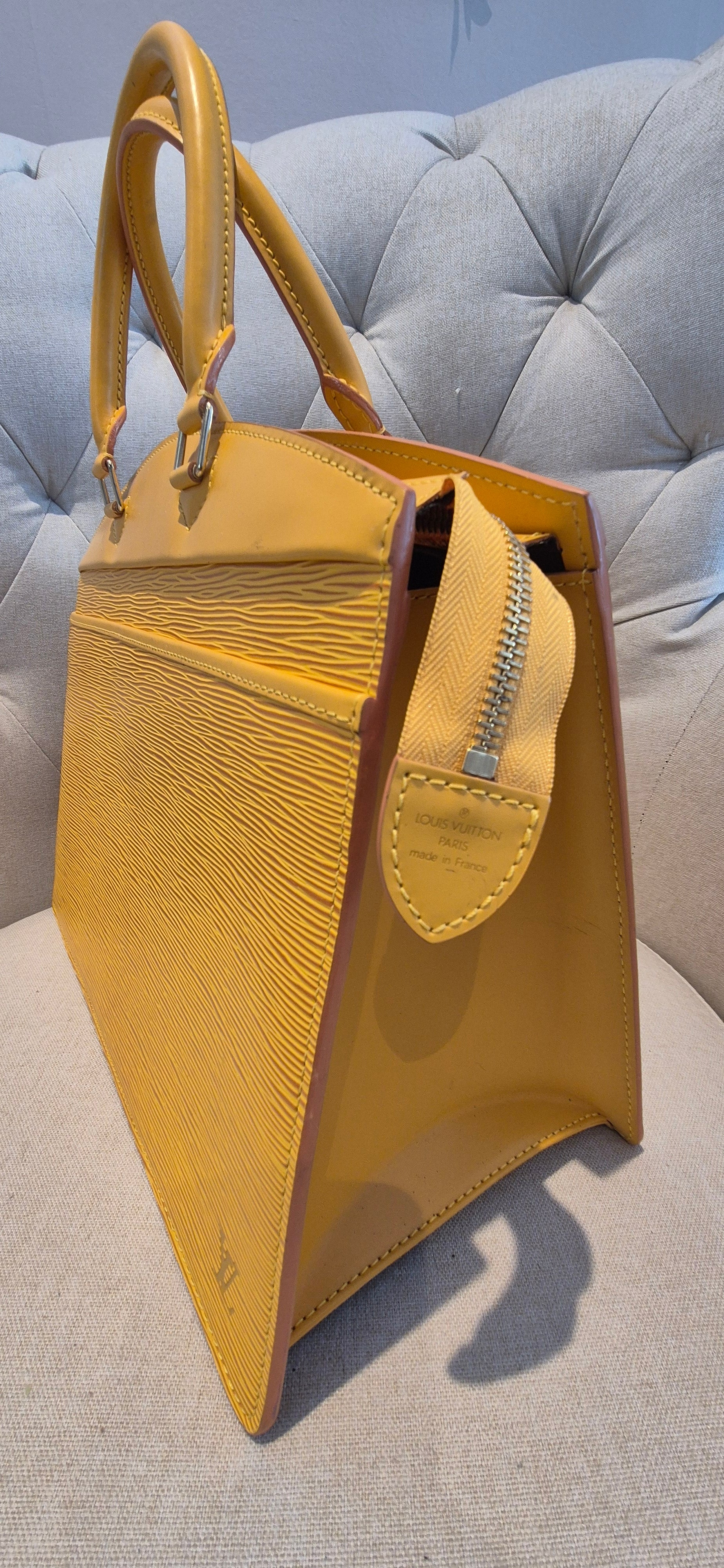 Louis Vuitton Riviera Yellow Epi Leather Top Handle