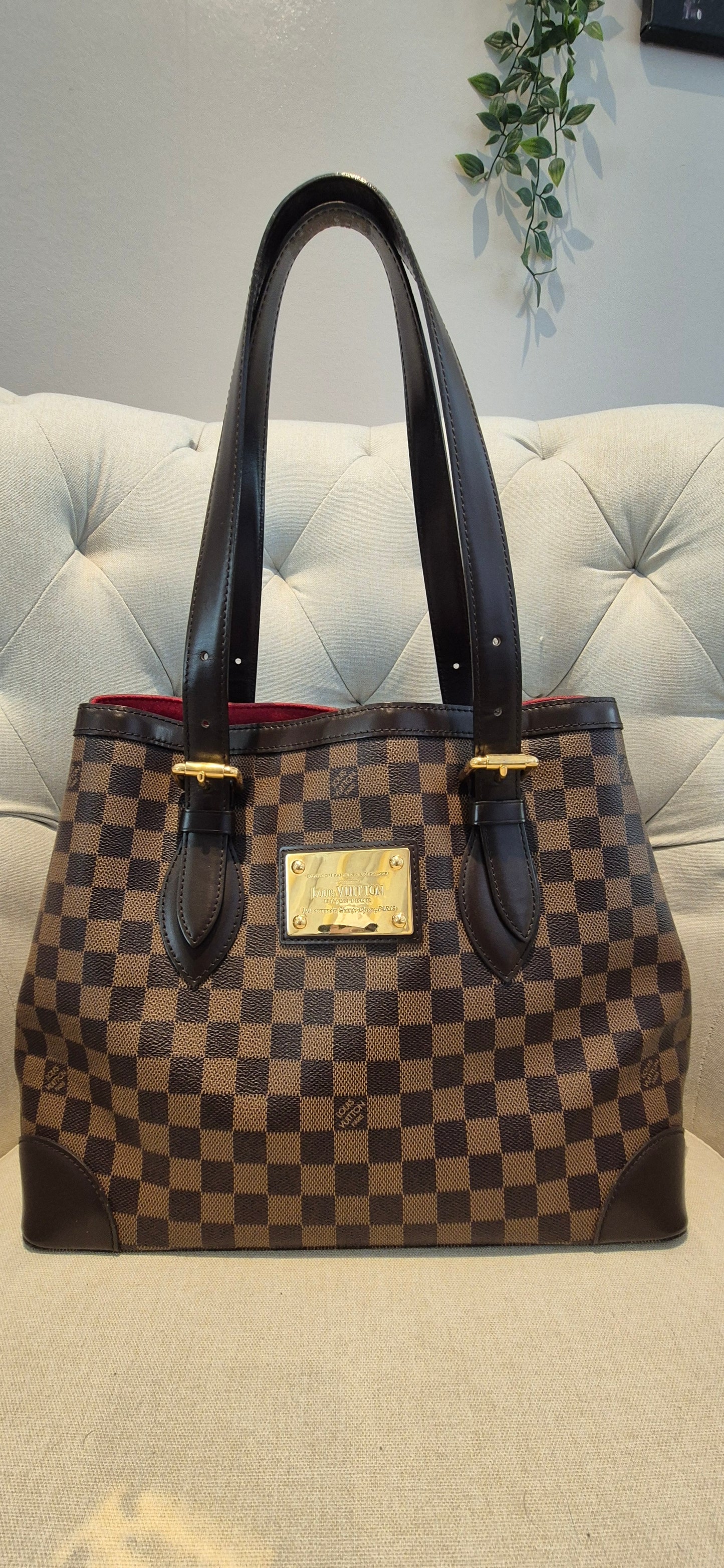 Louis Vuitton Damier Ebene Hampstead MM Tote Bag