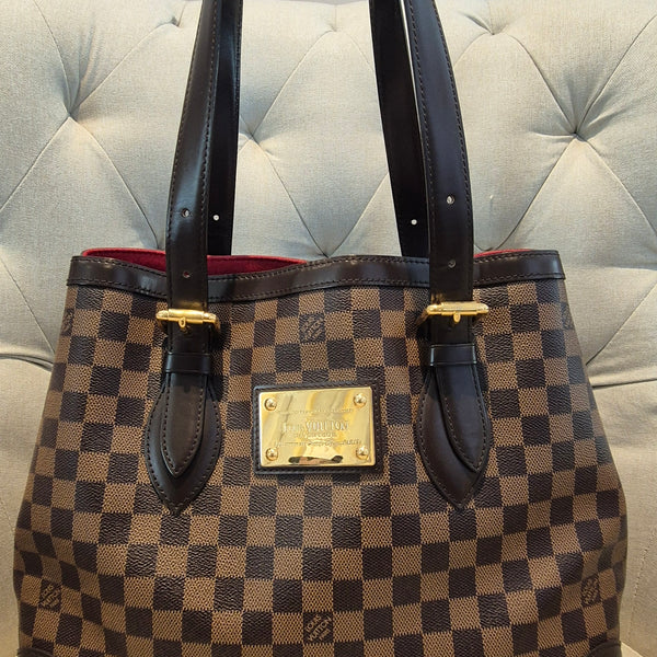 Louis Vuitton Damier Ebene Hampstead MM Tote Bag