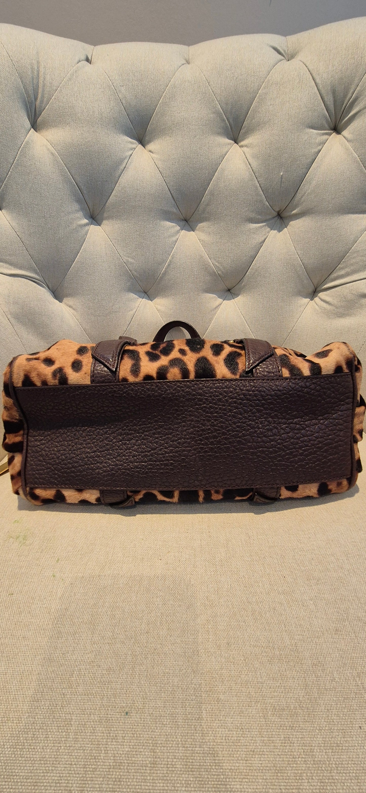 Dolce & Gabbana Pony-Style Calfskin Handbag with Gold hardware