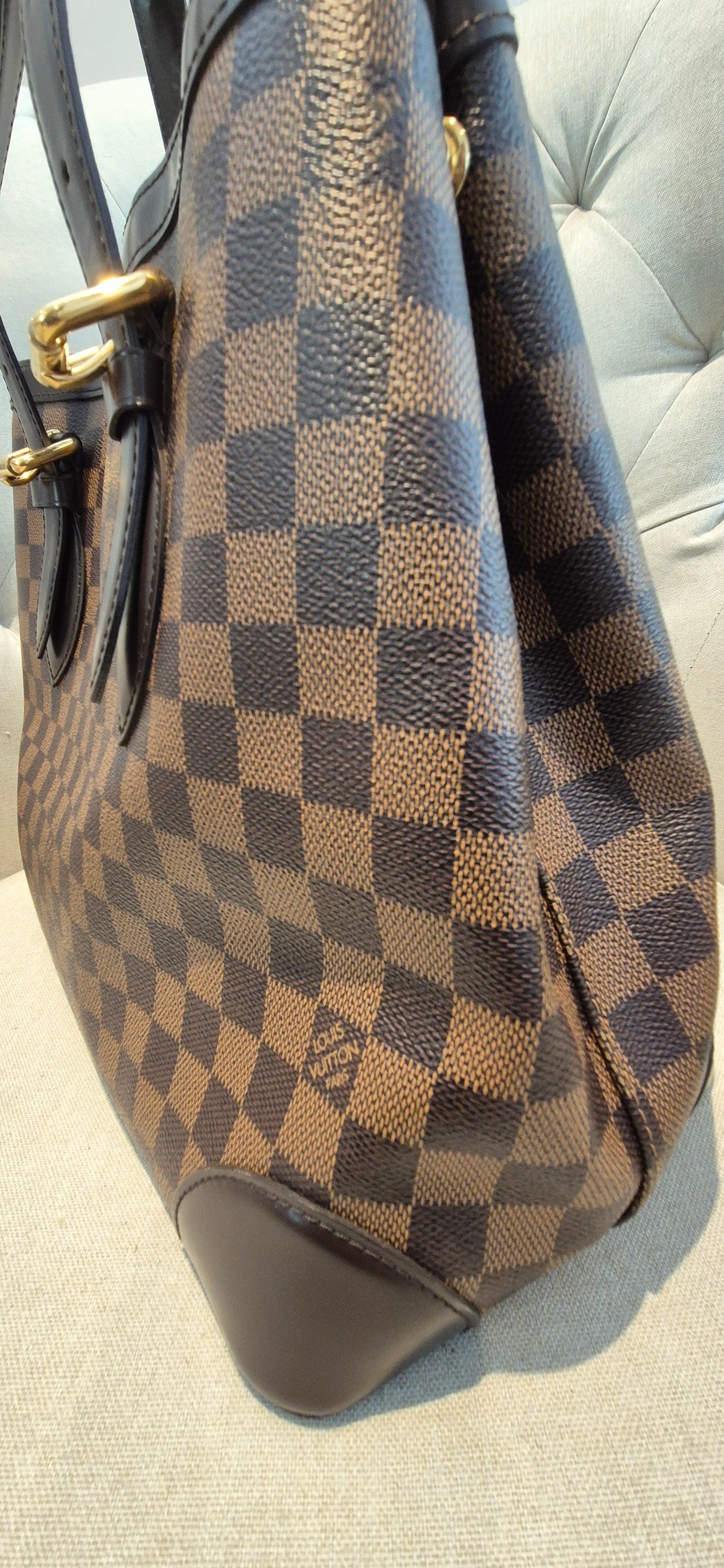 Louis Vuitton Damier Ebene Hampstead MM Tote Bag