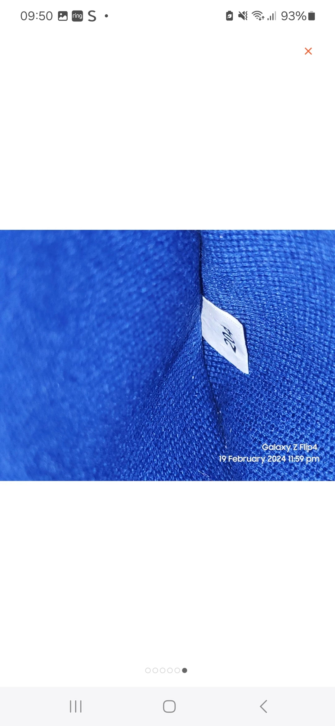 Prada Logo Canvas Bucket Tote - Cobalt Blue pre owned complete