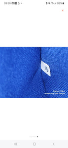 Prada Logo Canvas Bucket Tote - Cobalt Blue pre owned complete