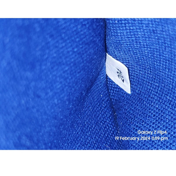 Prada Logo Canvas Bucket Tote - Cobalt Blue pre owned complete