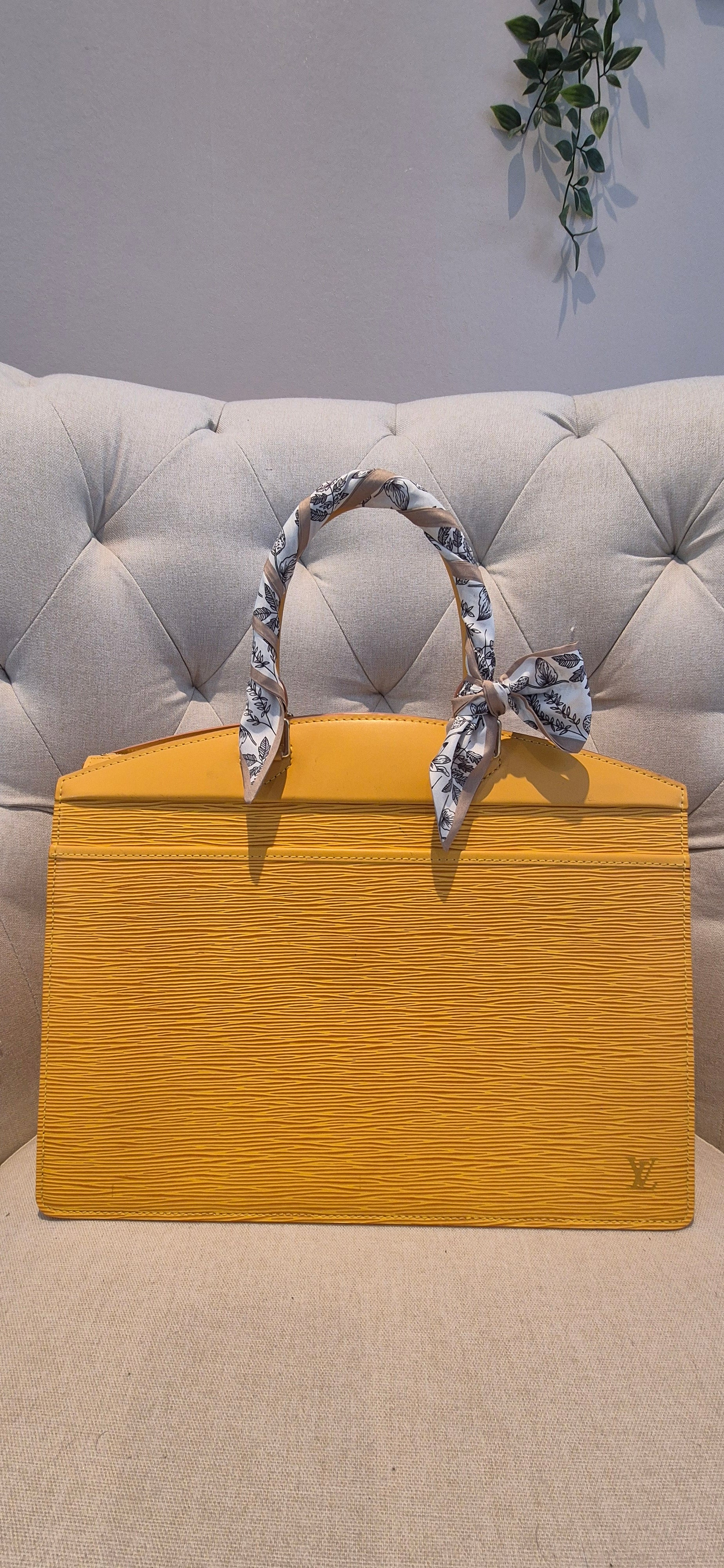 Louis Vuitton Riviera Yellow Epi Leather Top Handle
