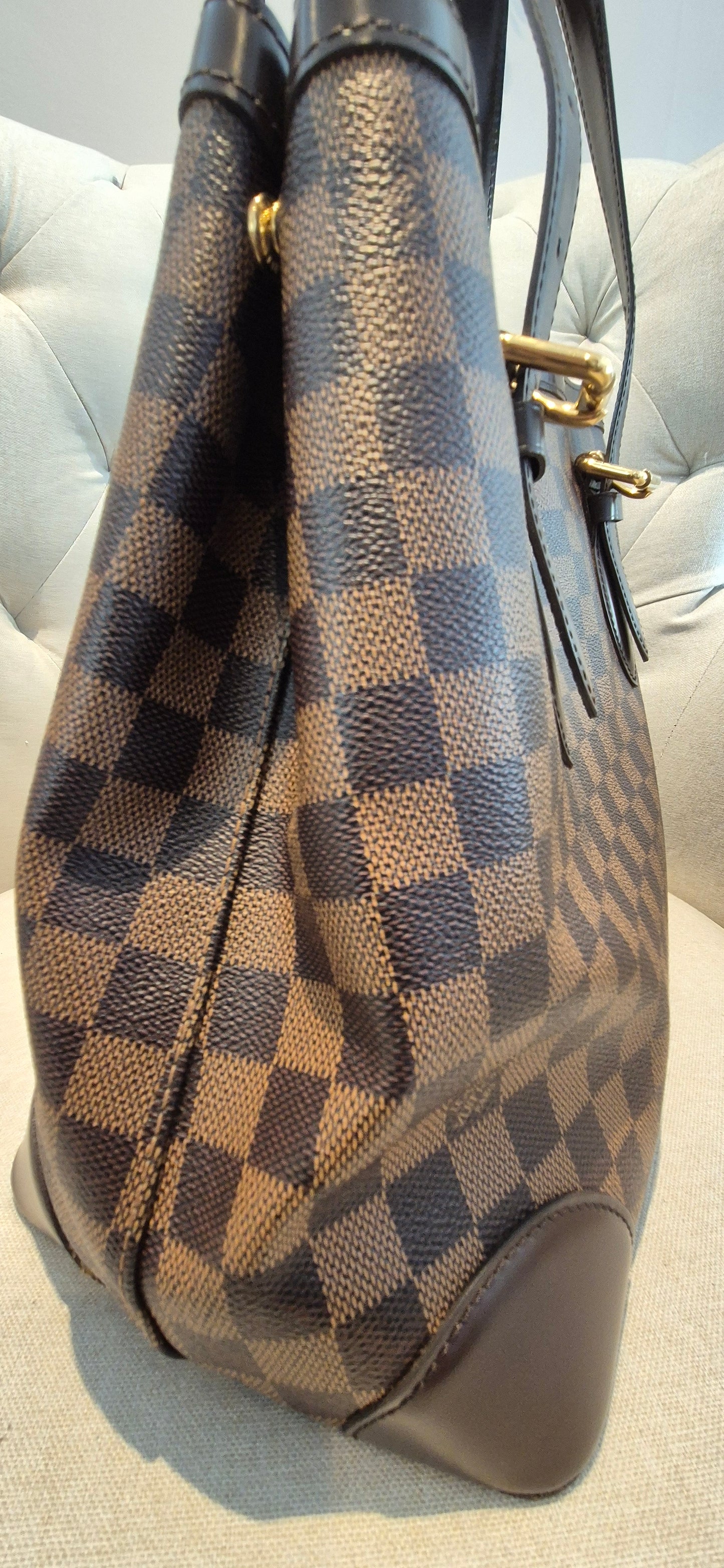 Louis Vuitton Damier Ebene Hampstead MM Tote Bag