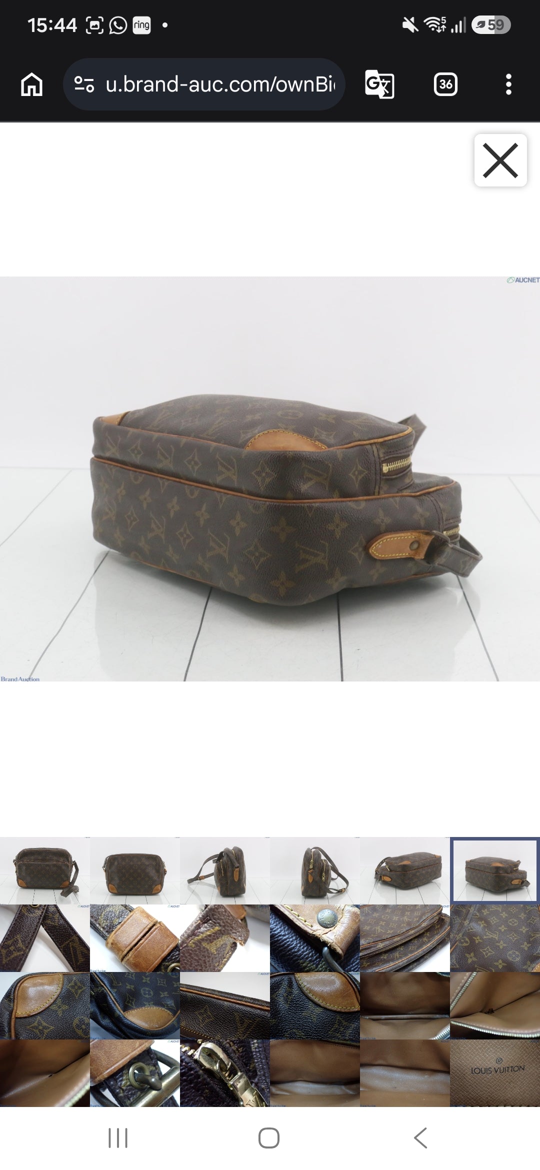 Vintage Louis Vuitton Monogram Nile Crossbody Messenger Bag