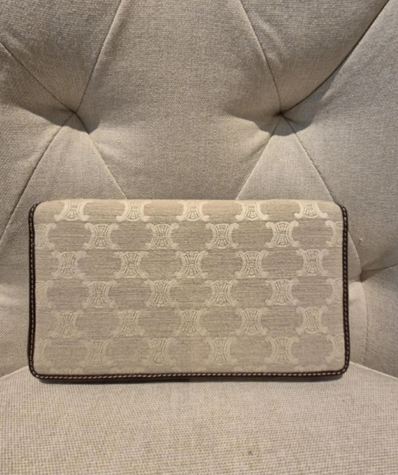 Celine Triomphe Canvas Flap Continental Long Wallet.