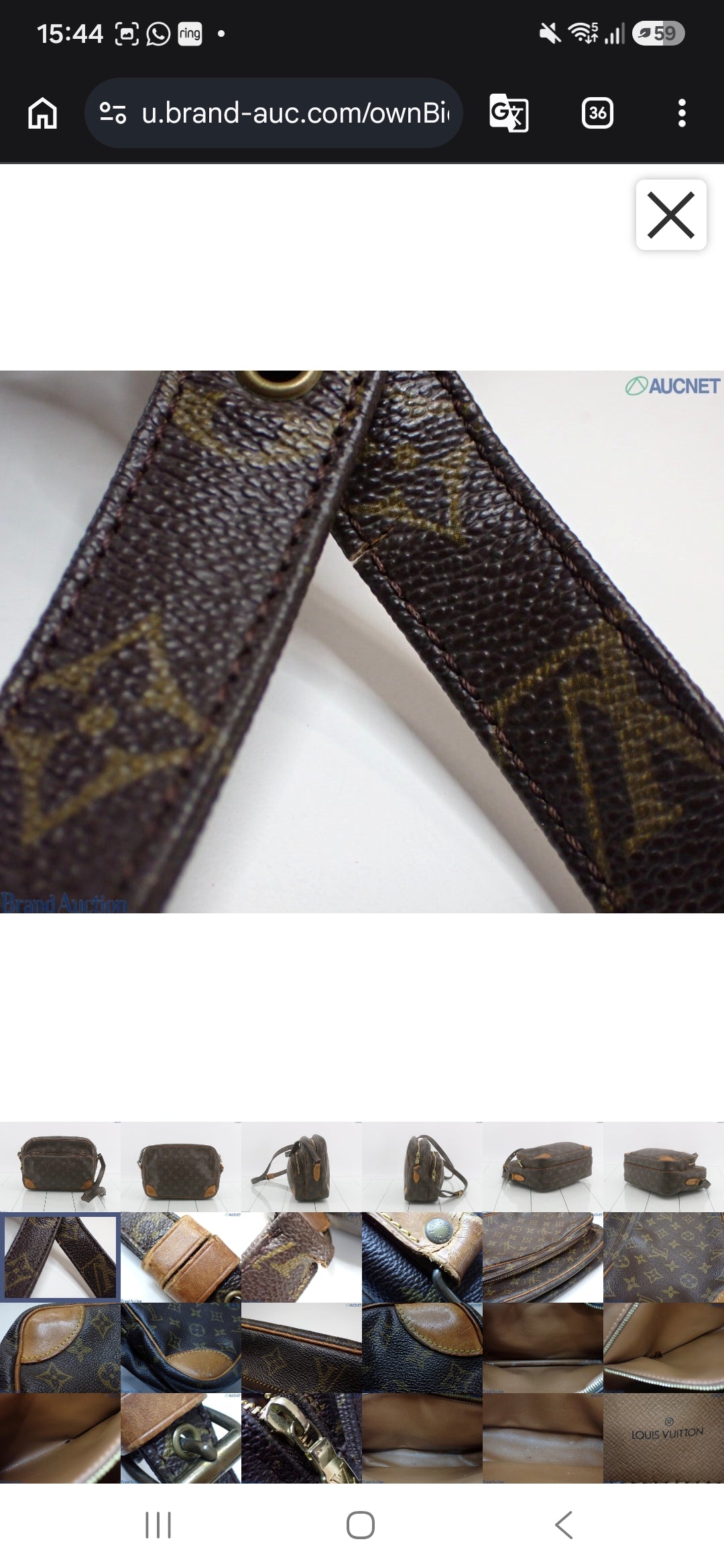 Vintage Louis Vuitton Monogram Nile Crossbody Messenger Bag
