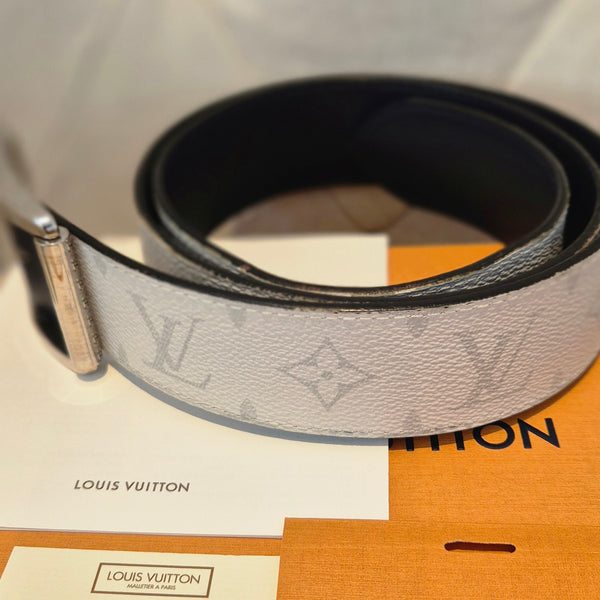 Louis Vuitton Monogram Santur Verso Belt White