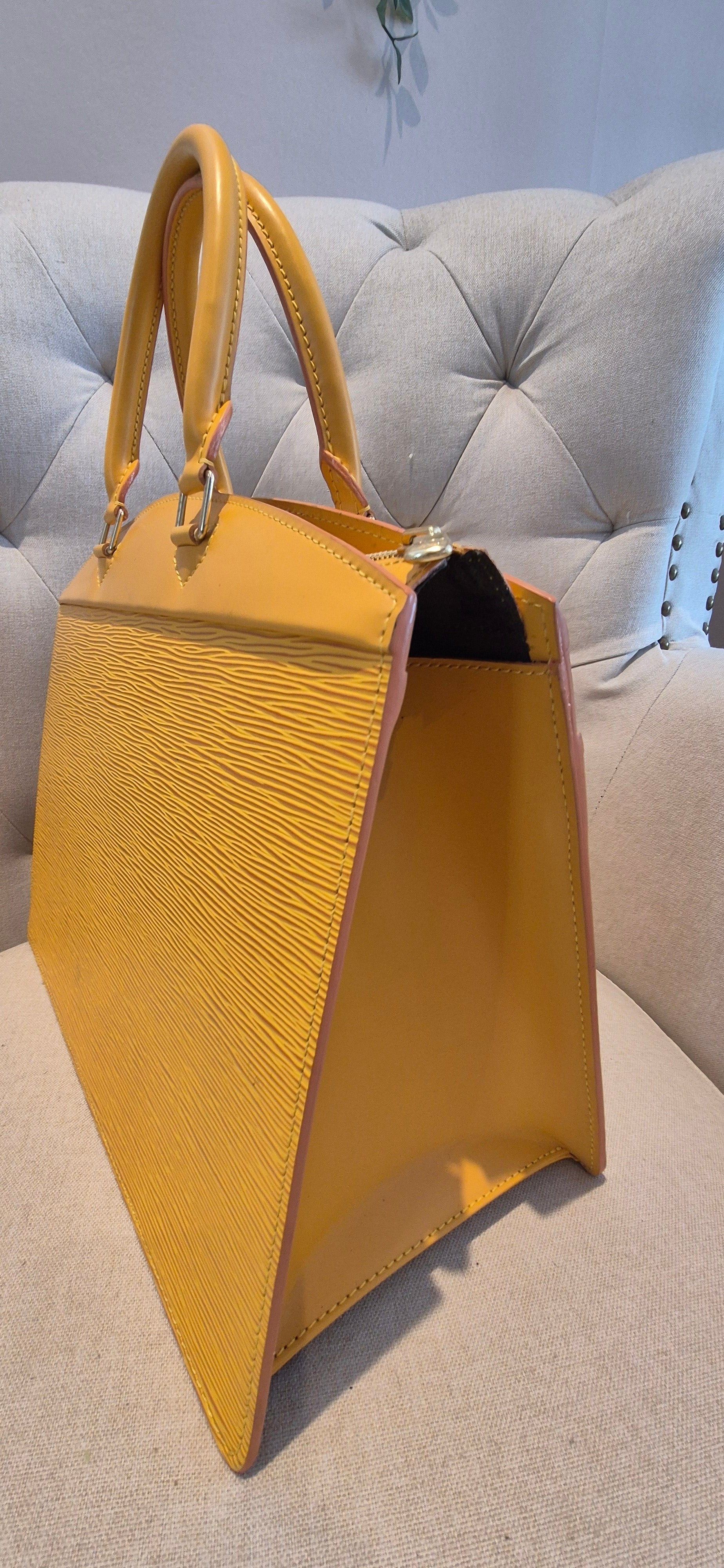 Louis Vuitton Riviera Yellow Epi Leather Top Handle
