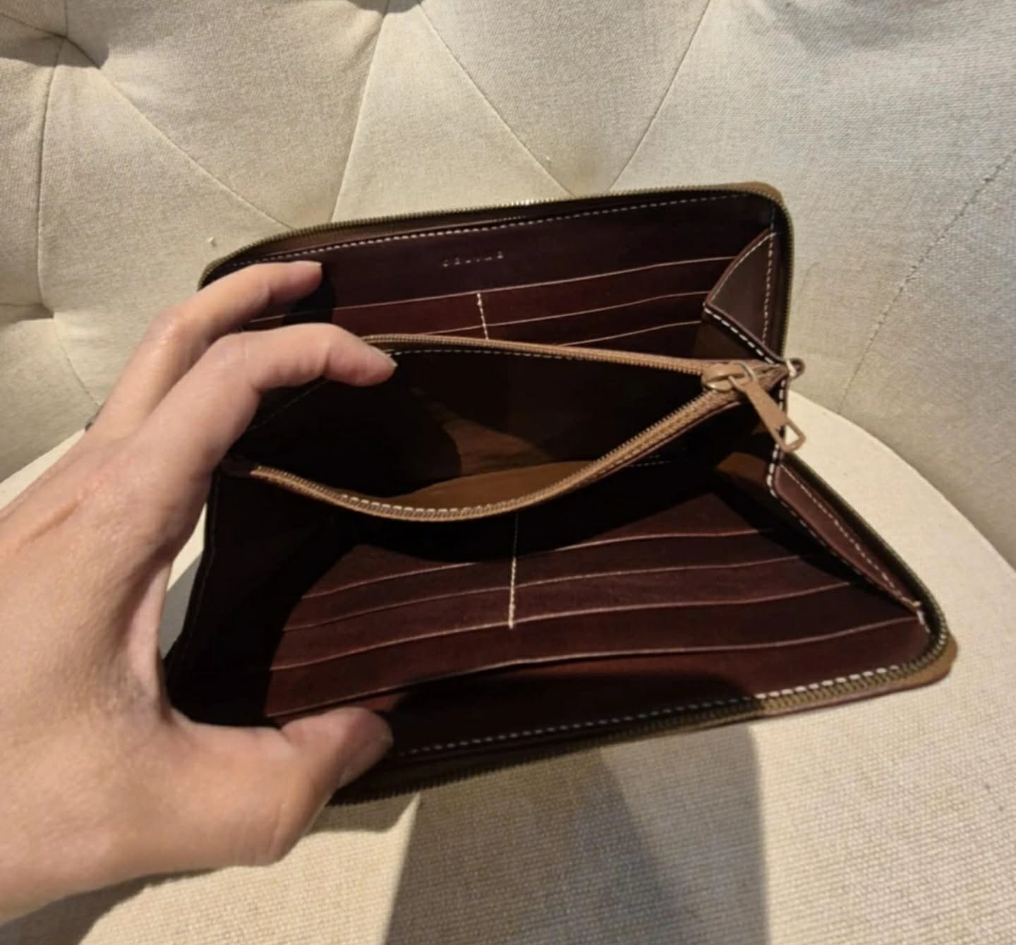 Celine Triomphe Canvas Flap Continental Long Wallet.