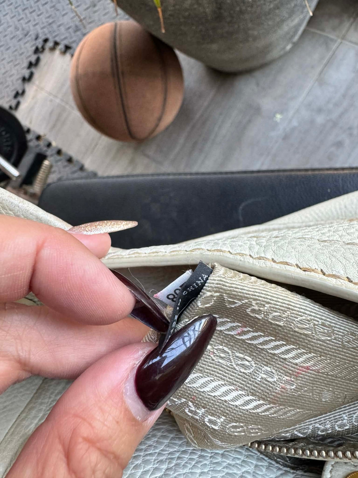 PRADA Vitello Daino Leather Shoulder Tote Bag