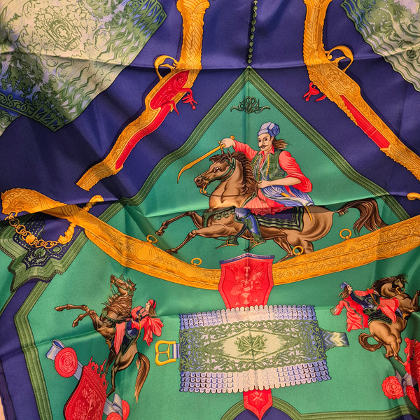 Hèrmes Carre Silk Scarf RARE Hommage a l'Amtiè Franco-Hellenique By Julia Abadie