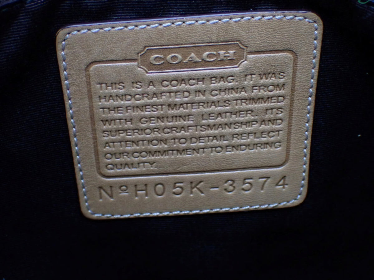 Coach Soho Signature Jacquard Belted Duffle Bag Khaki Tan Pre-owned
