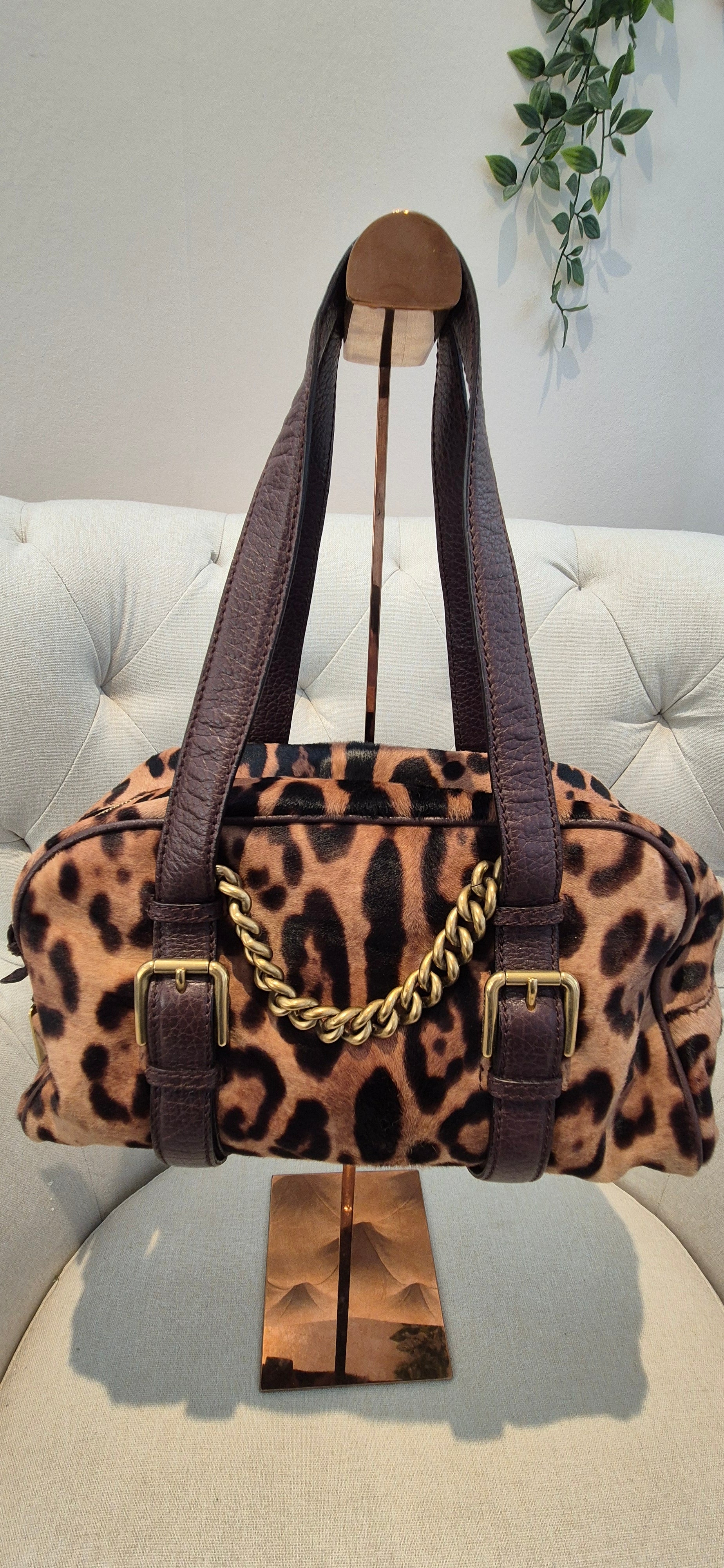 Dolce & Gabbana Pony-Style Calfskin Handbag with Gold hardware