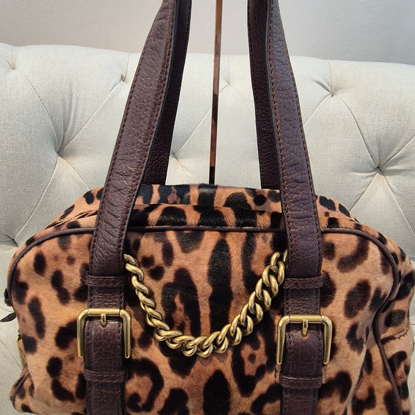 Dolce & Gabbana Pony-Style Calfskin Handbag with Gold hardware