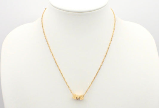 Christian Dior CD Cube Charms Pendant Necklace