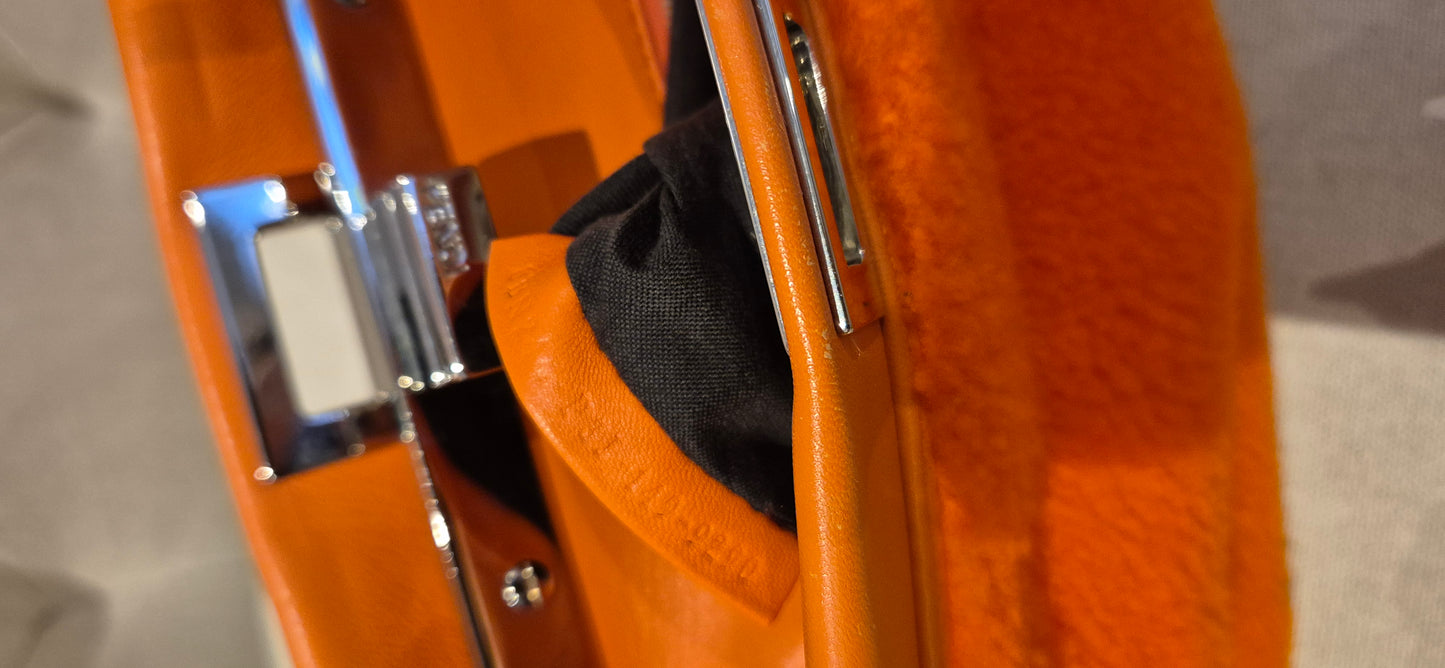 Fendi Peekaboo Mini Orange Shearling Handbag