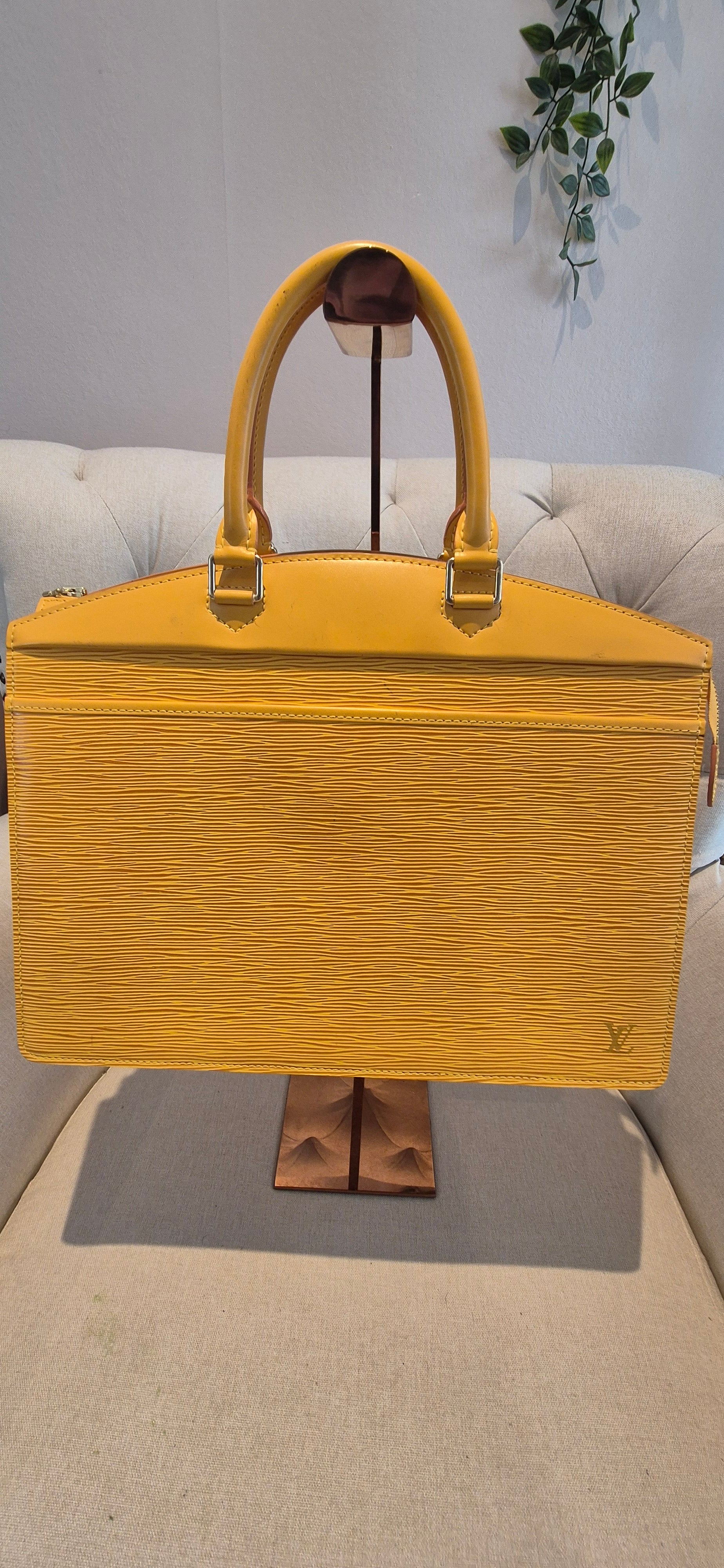 Louis Vuitton Riviera Yellow Epi Leather Top Handle