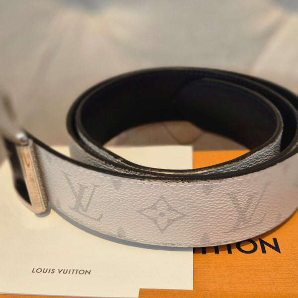 Louis Vuitton Monogram Santur Verso Belt White