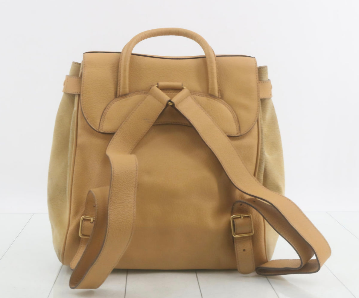 Vintage Gucci Suede Saddle Flap Backpack Rare Tom Ford-era Pre-owned
