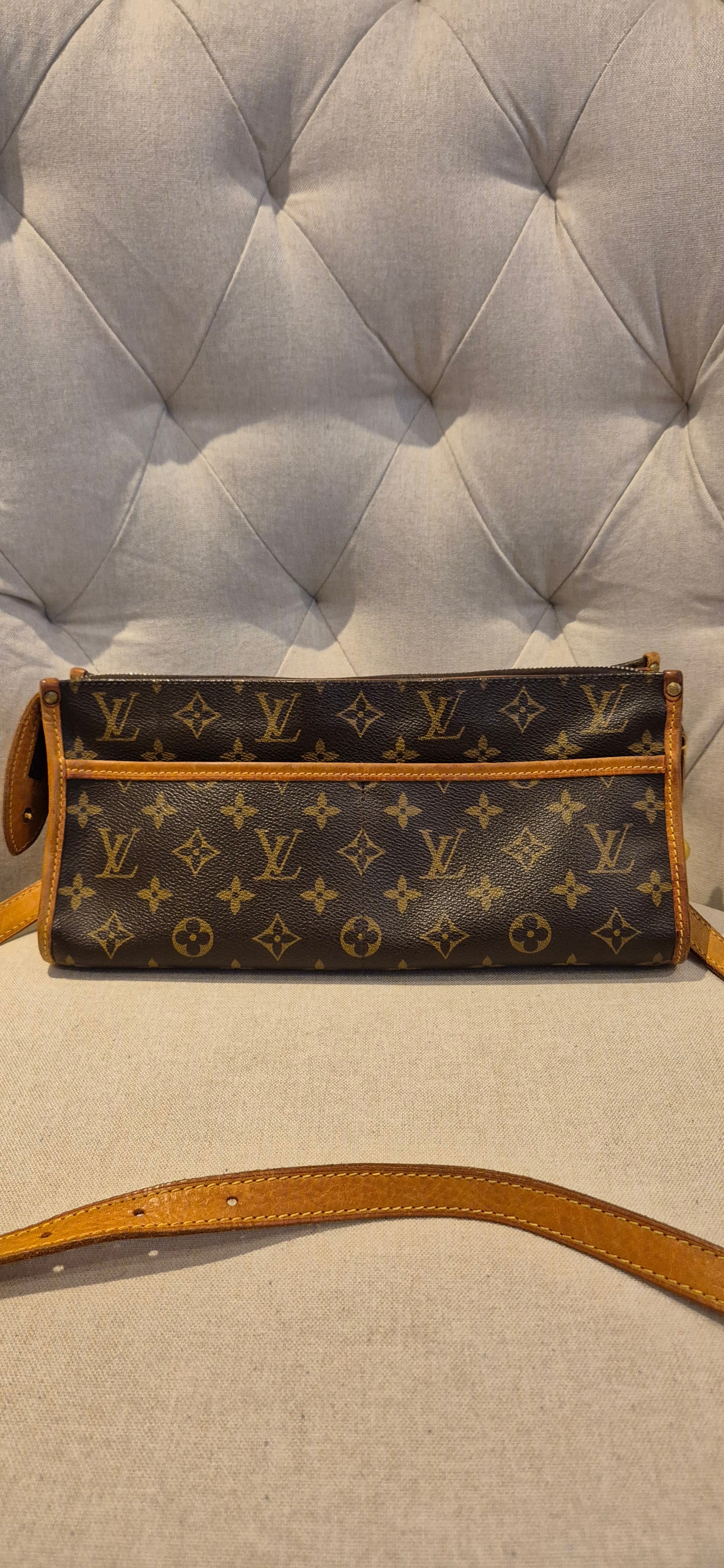 Louis Vuitton Poppim Court Monogram Shoulder Cross Body Bag