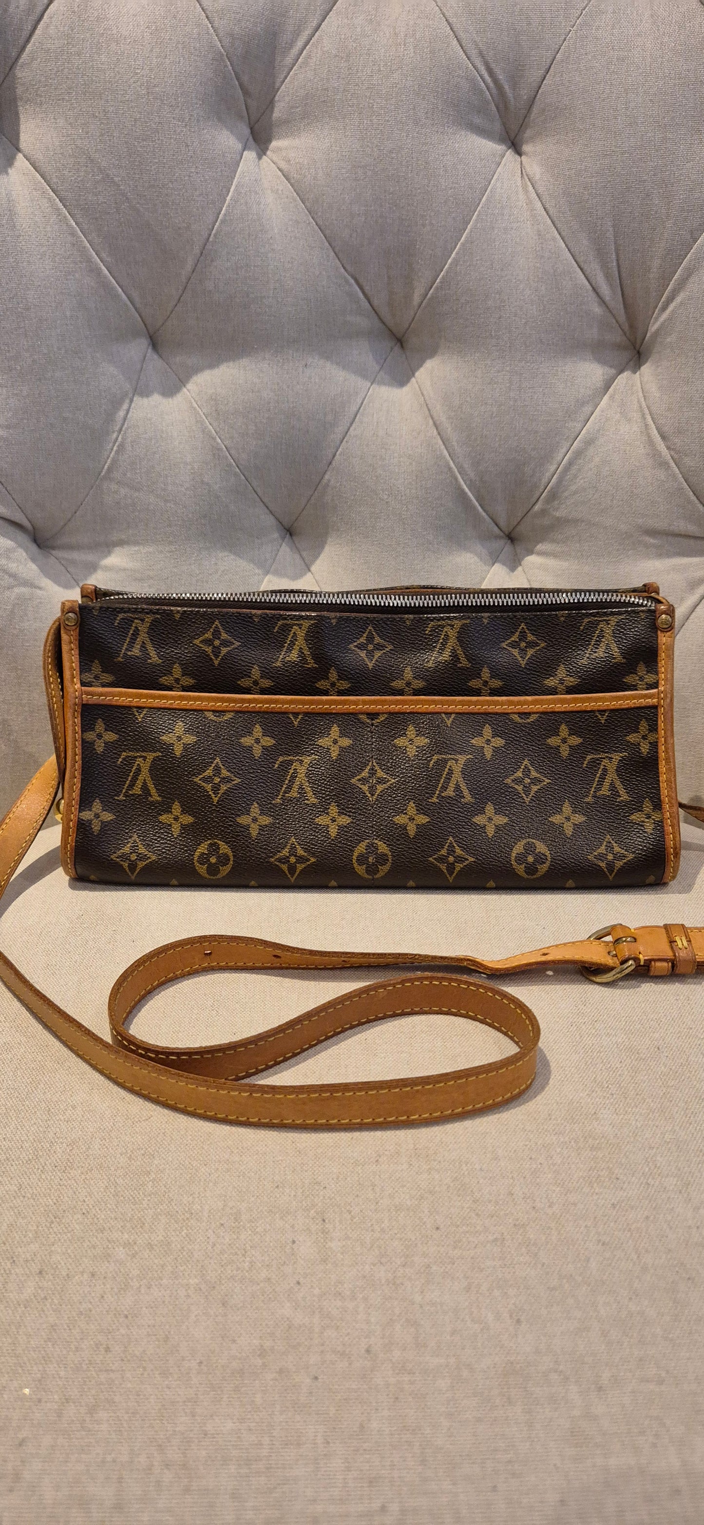 Louis Vuitton Poppim Court Monogram Shoulder Cross Body Bag