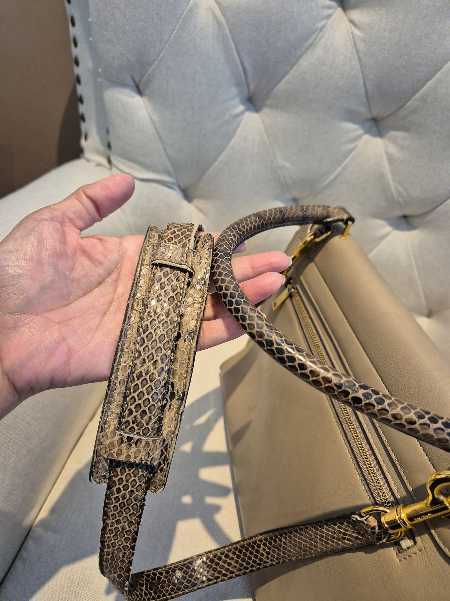 Céline Trapeze Satchel – Limited edition Python Handle and Strap