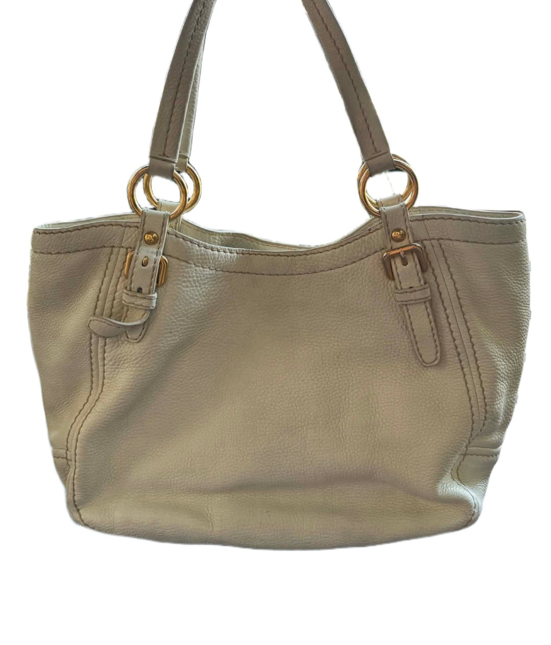 PRADA Vitello Daino Leather Shoulder Tote Bag