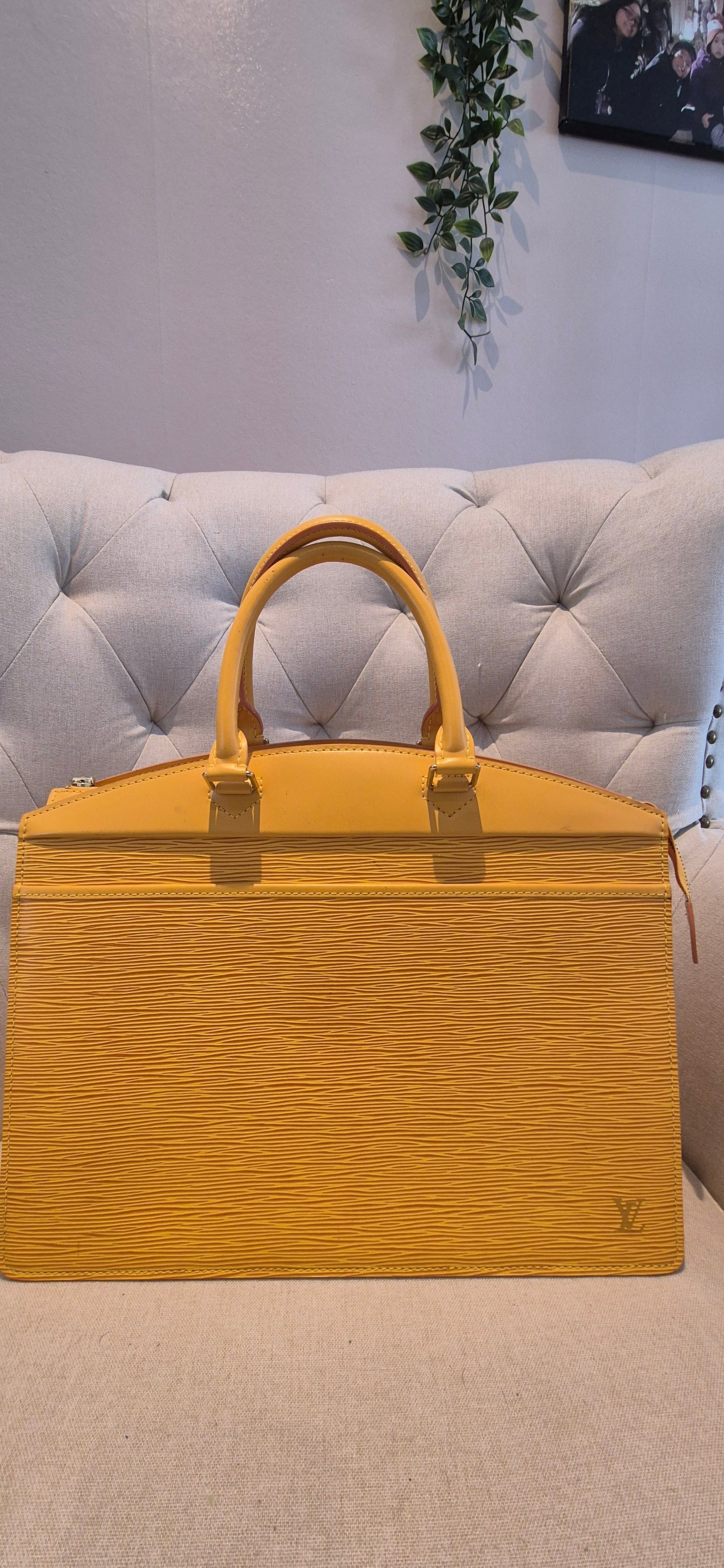 Louis Vuitton Riviera Yellow Epi Leather Top Handle