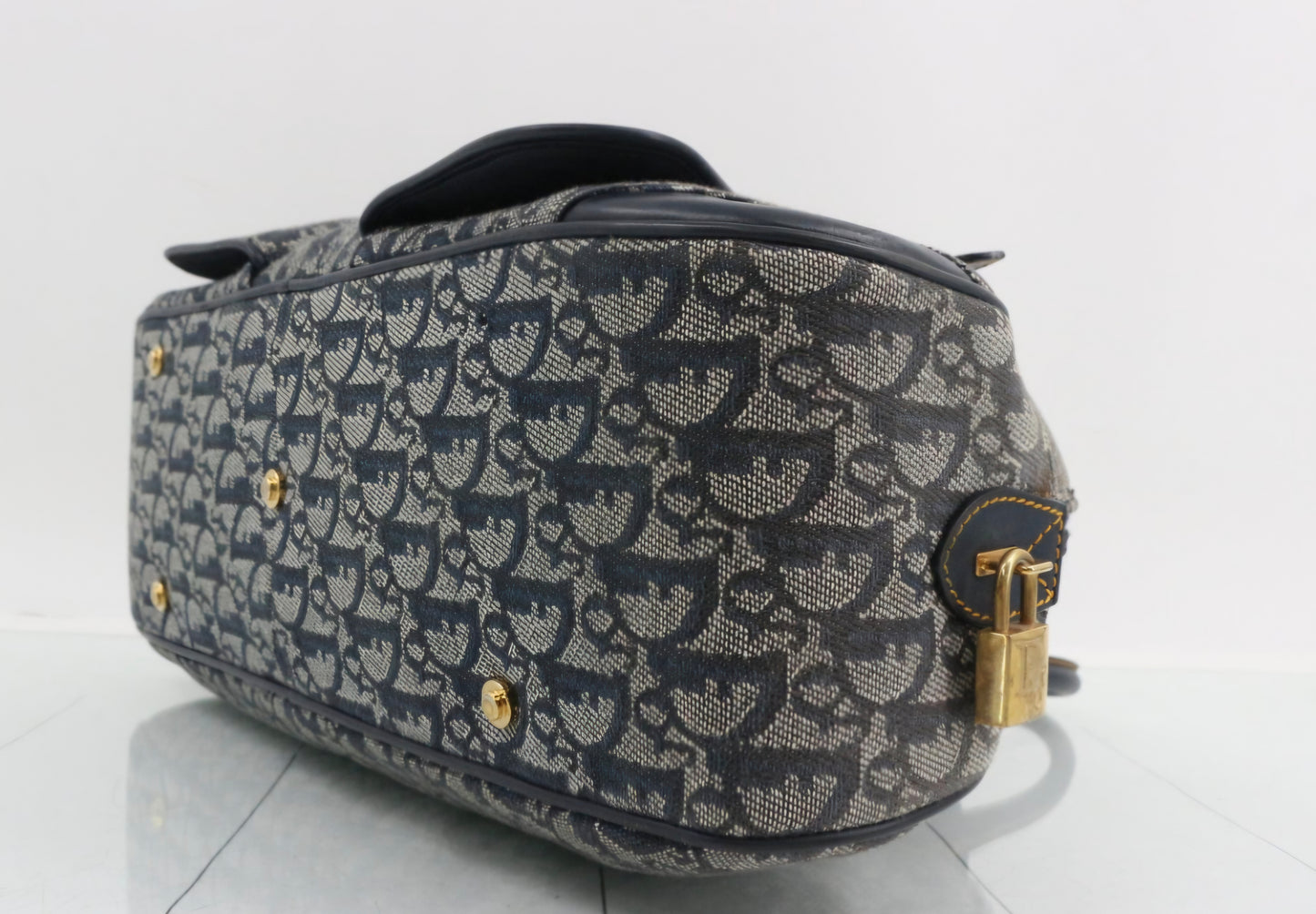 Christian Dior Trotter Canvas Double Saddle Bowler Bag