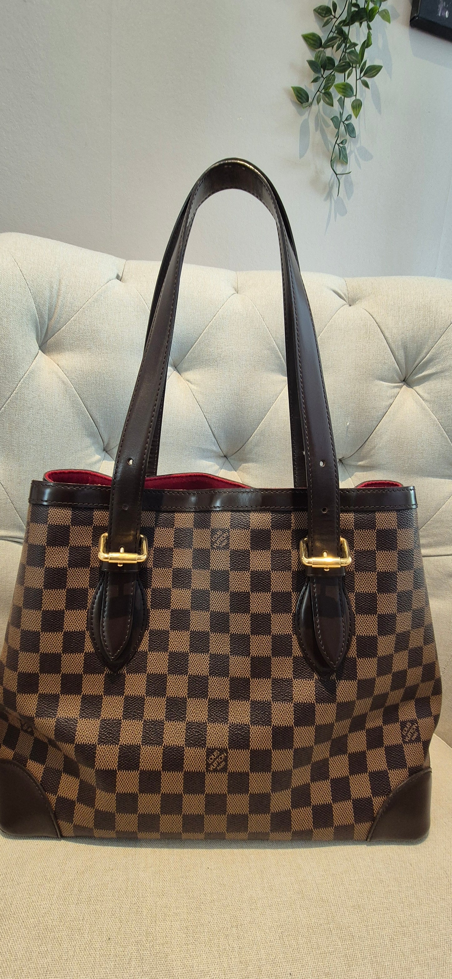 Louis Vuitton Damier Ebene Hampstead MM Tote Bag