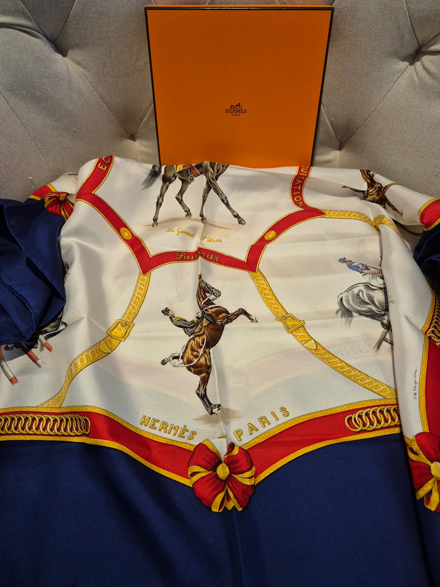 Hèrmes Carre Scarf by Jean De Fourgello