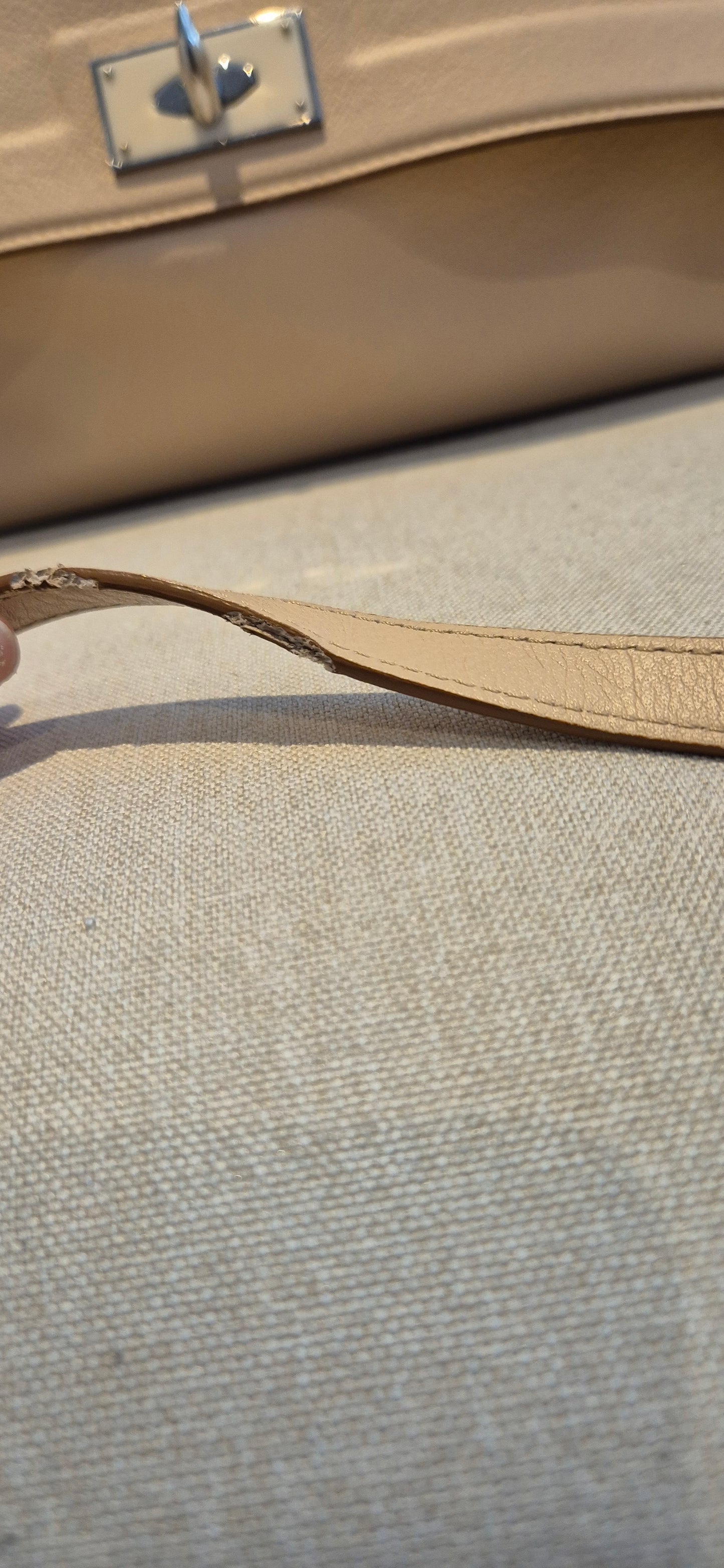 Givenchy Shark Top Handle/Satchel Medium Beige Pebbled Leather Women's Handbag