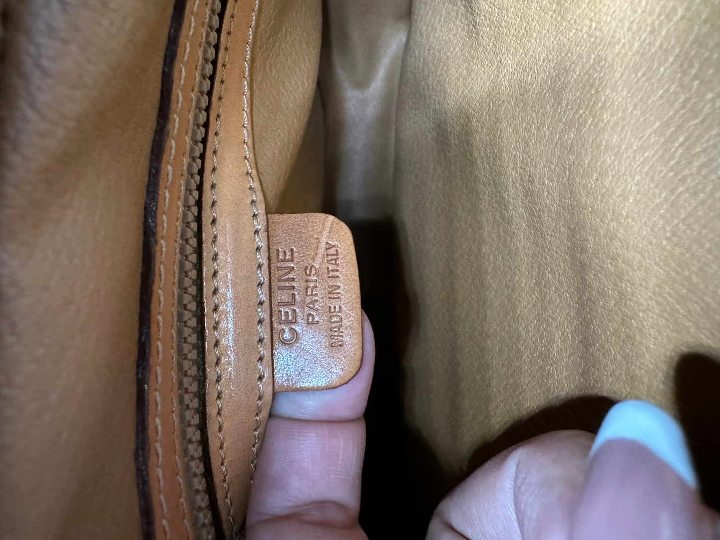 CELINE Triomphe Canvas Small Camera Bag Tan