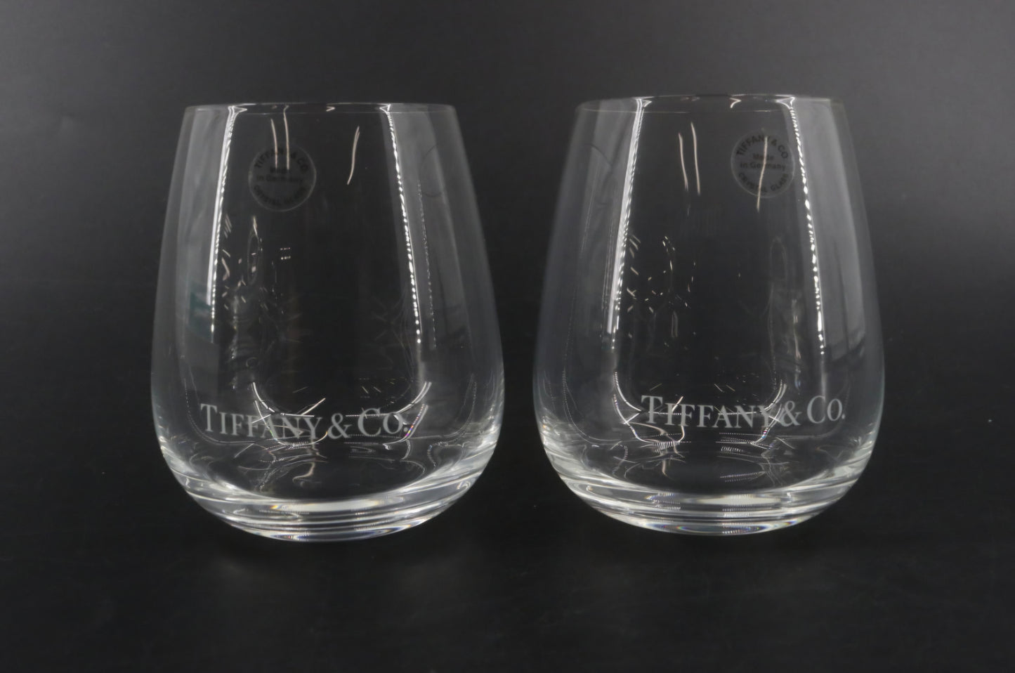 Tiffany & Co. Crystal Logo Tumblers