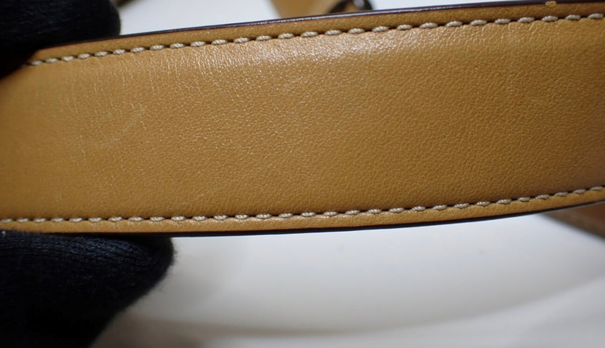 Coach Soho Signature Jacquard Belted Duffle Bag Khaki Tan Pre-owned