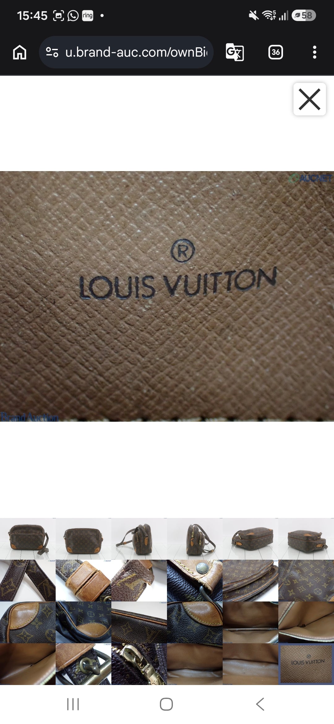 Vintage Louis Vuitton Monogram Nile Crossbody Messenger Bag